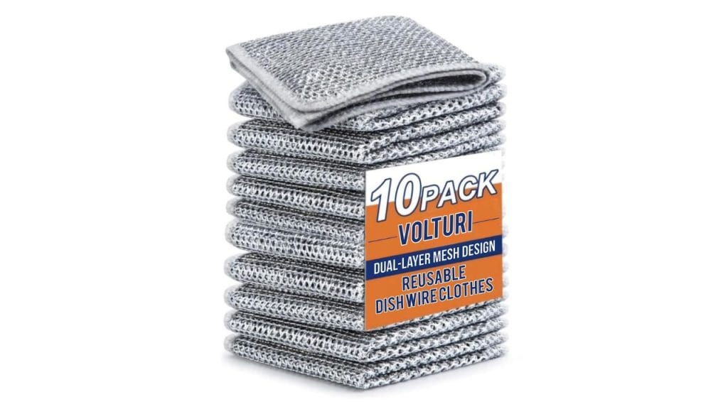 VOLTURI Non Scratch Wire Dish Cloth Pack of 10