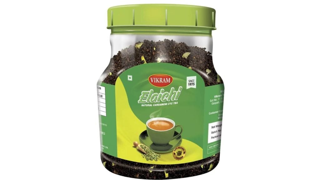 Vikram Elaichi CTC Tea Blended with 100% Natural Ground Cardamom