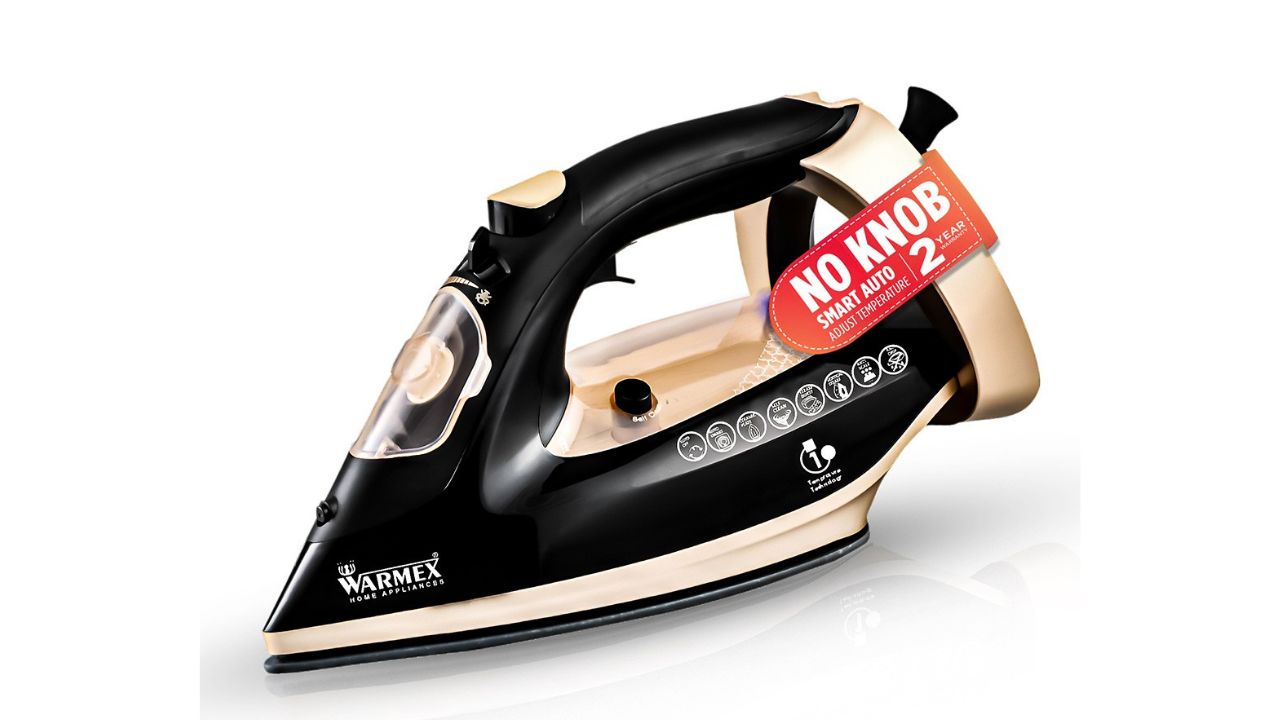 Warmex Home AppliancesWhite Stainless Steel Spray & Steam Burst Setting Steam Iron-2000W