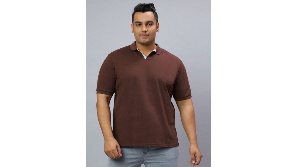 Wear Your Opinion Men Plus Size Half Sleeve Polo Collar T-shirt