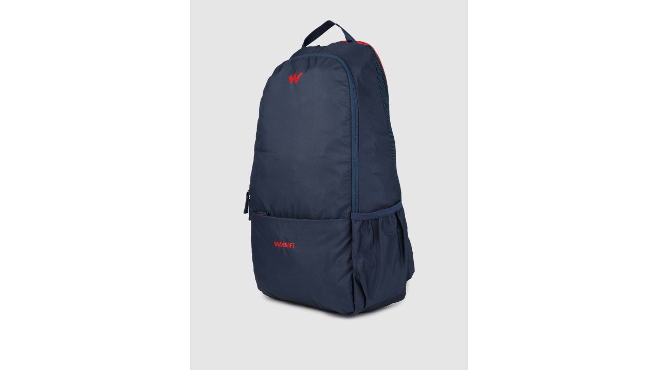 Wildcraft Unisex Navy Blue & Red Solid Backpack