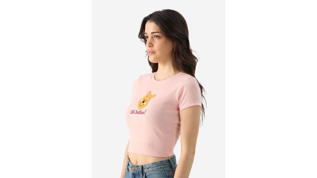 Winnie the Pooh Embroidered Fitted Crop Top: A Wholesome Throwback