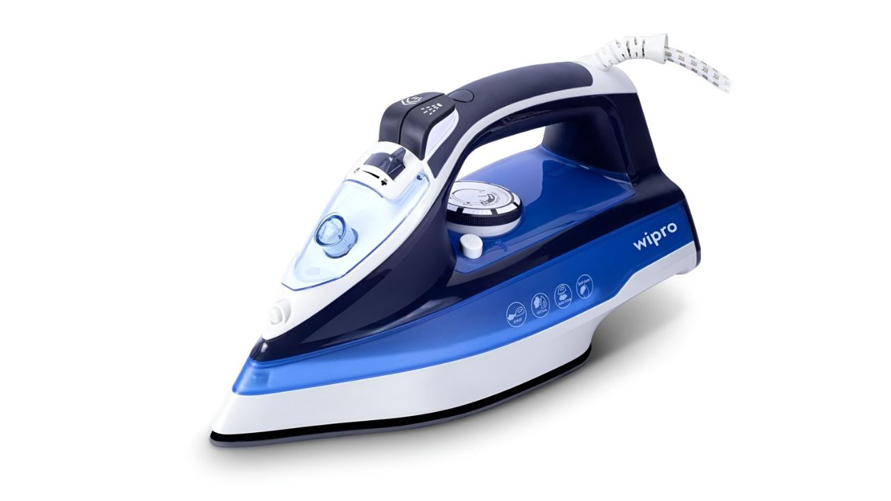 WiproBlue And White 2200 Watts Heavy Duty Steam Iron With 300 ml Water Tank