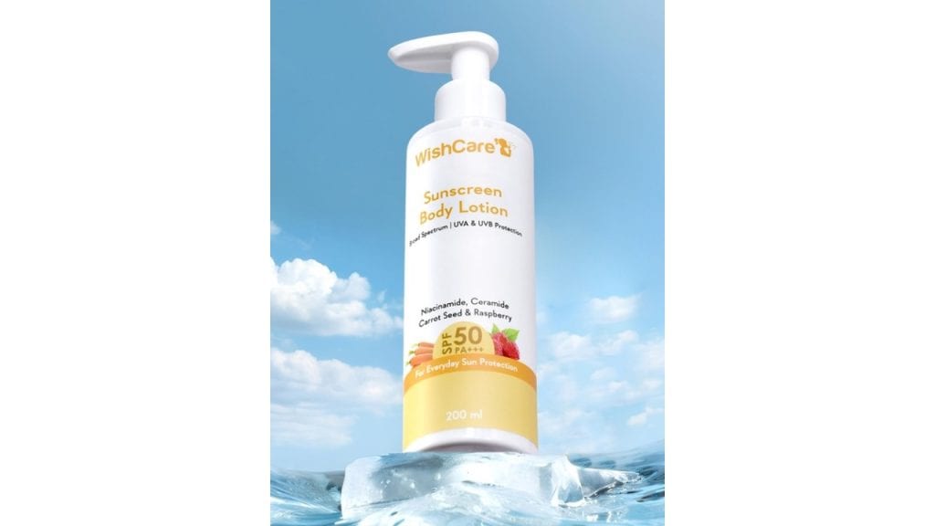 WishCareSPF50 Niacinamide Sunscreen Body Lotion with No White Cast - 200ml