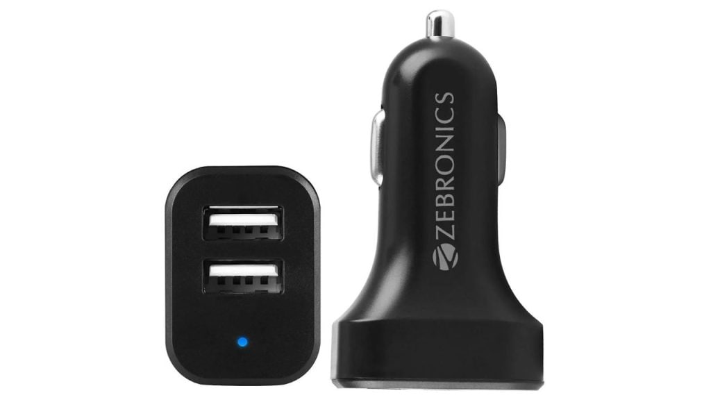 ZEBRONICS 10.5 W Turbo Car Charger