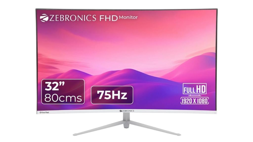ZEBRONICS AC32FHD LED Curved 75Hz 80Cm (32") Monitor