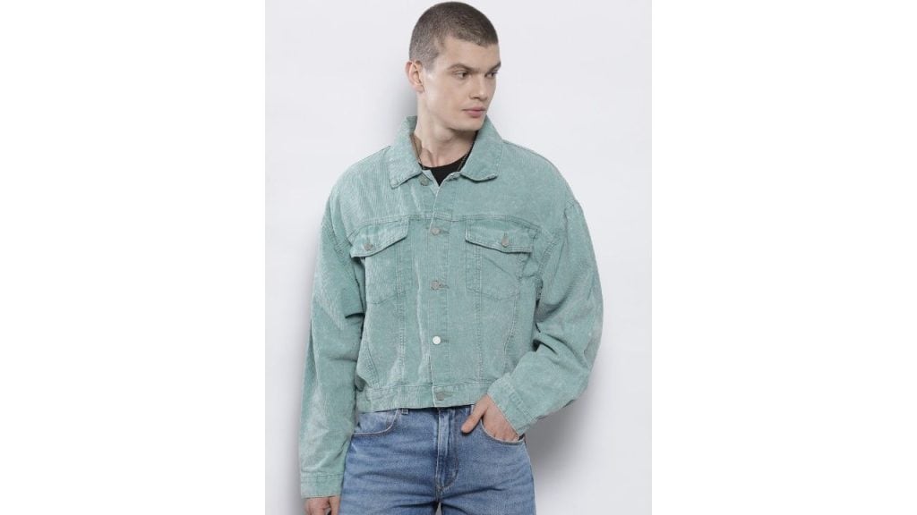 boohooMAN Spread Collar Corduroy Tailored Jacket