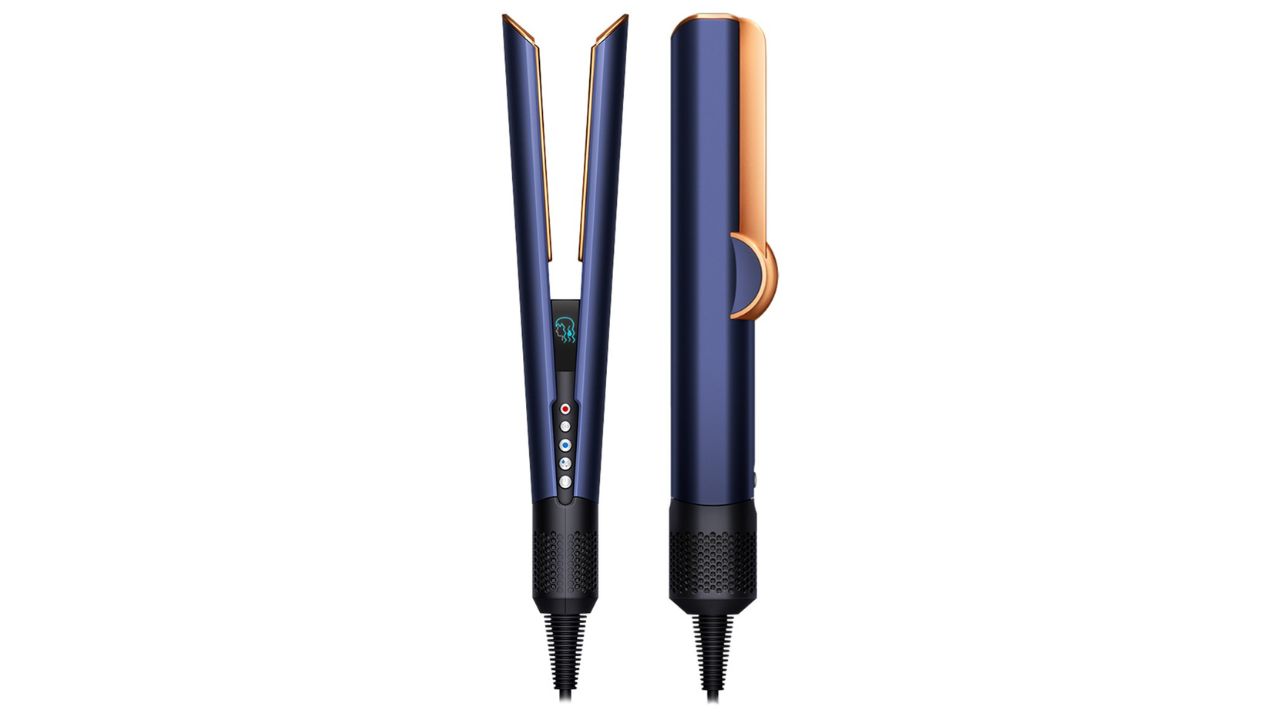dysonAirstrait Hair Straightener To Retain Natural Volume - Prussian Blue: Rich Copper