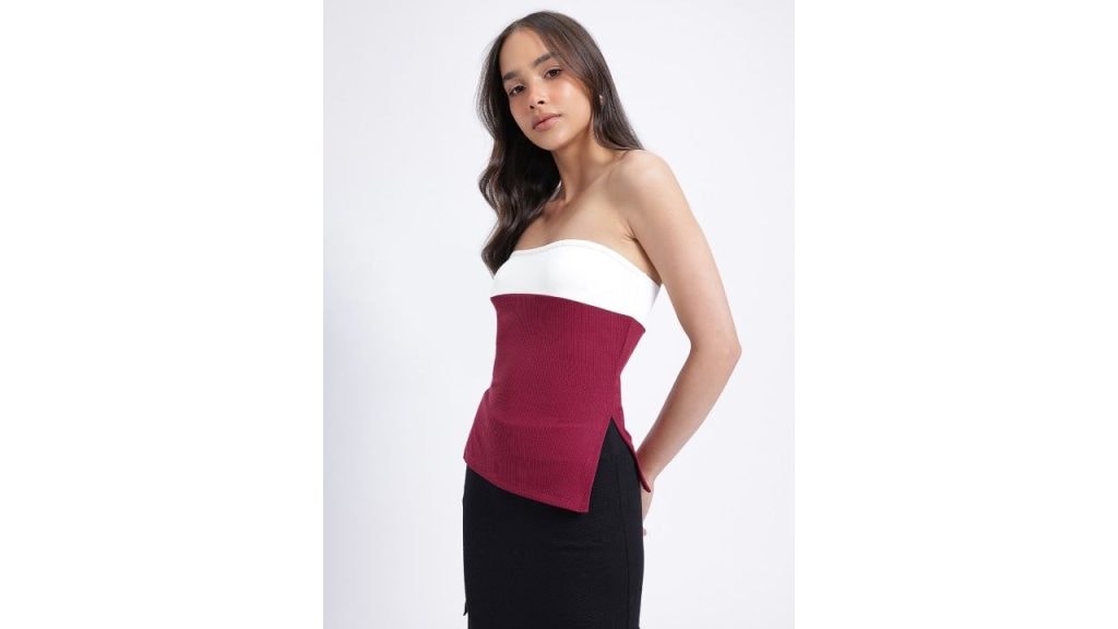 glitchez Slits Colourblocked Bandeau Top