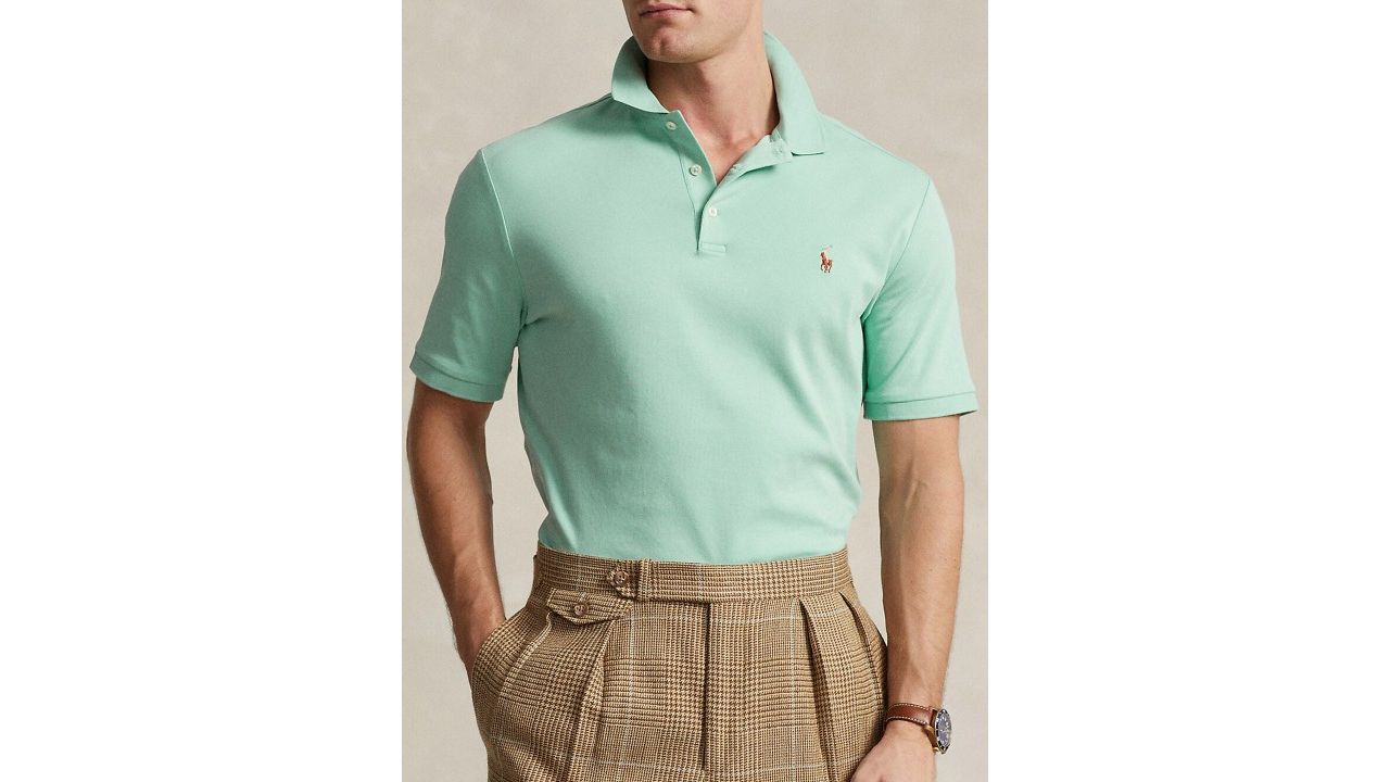 Polo Ralph Lauren Slim-Fit Polo Collar Short Sleeves Cotton T-shirts
