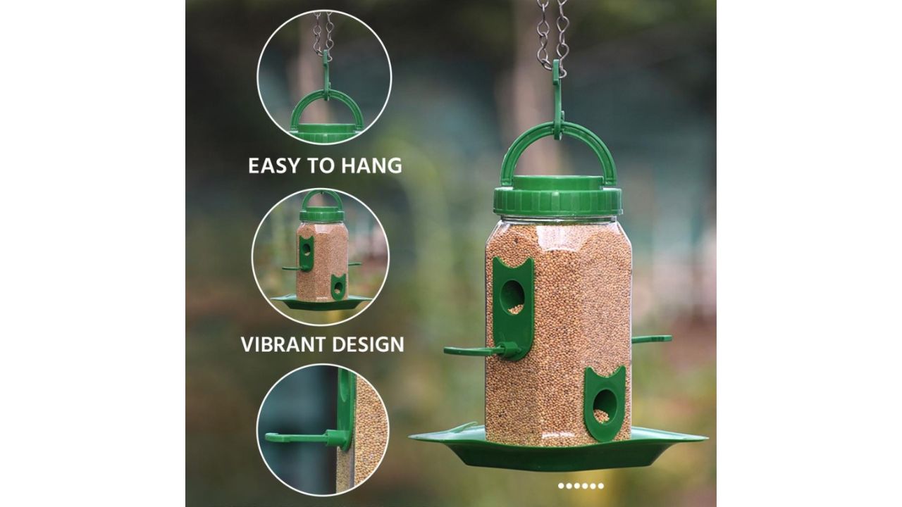 AMIJIVDAYA Small Hexagon Shape Bird Feeder