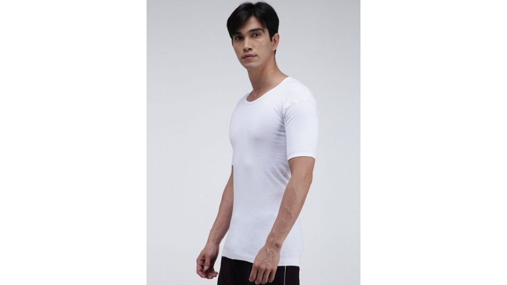 AMUL COMFY Men Pack Of 5 Pure Cotton Undershirt Vests AC-PLVESTWHTRNS-WHT-3XL-5PC