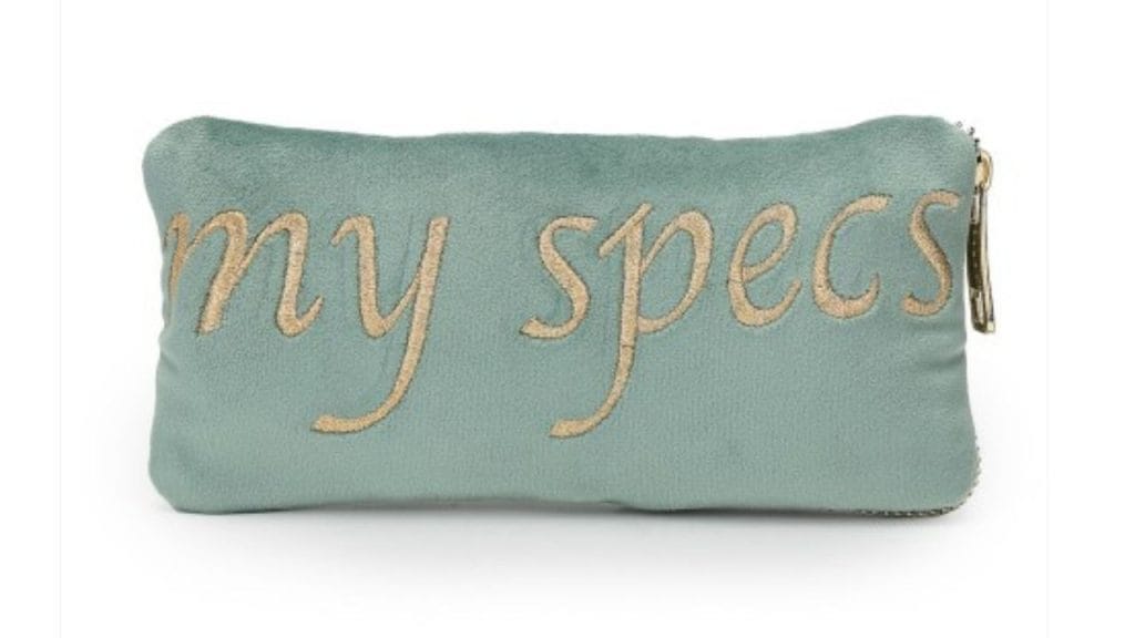 AQUATAN Women Typography Embroidered Velvet Soft Pouch Sunglasses Case
