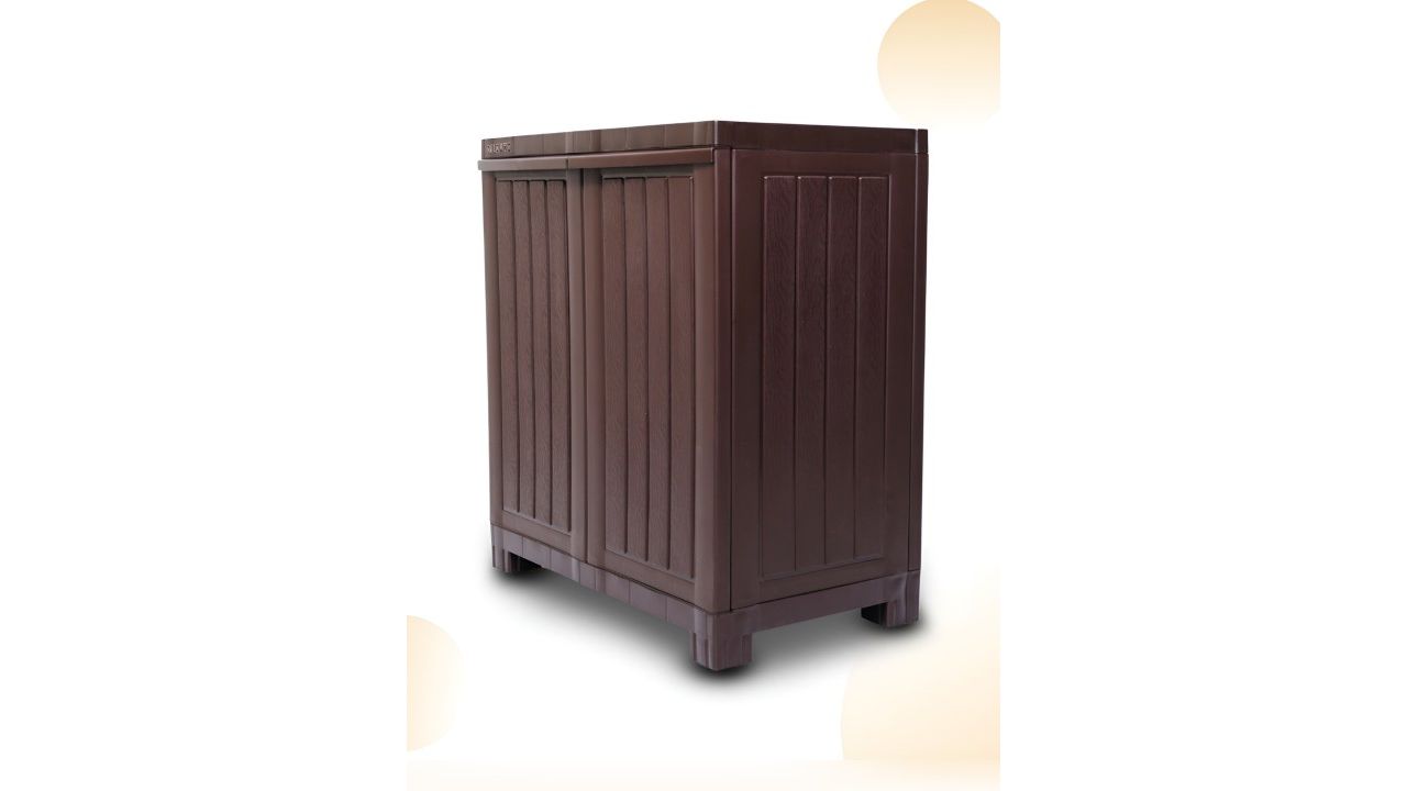 ARLAVYA Brown Textured Cupboard