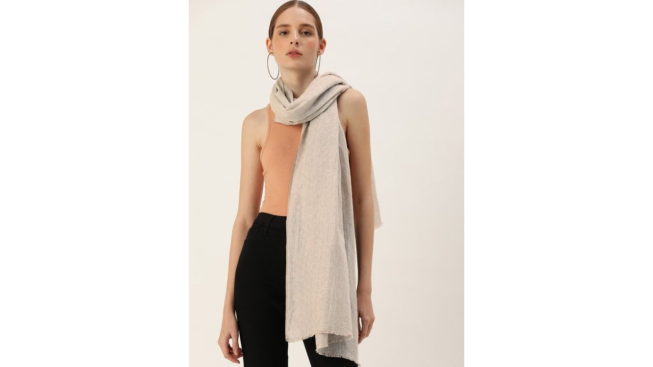 ASVA Women Frayed Solid Scarf