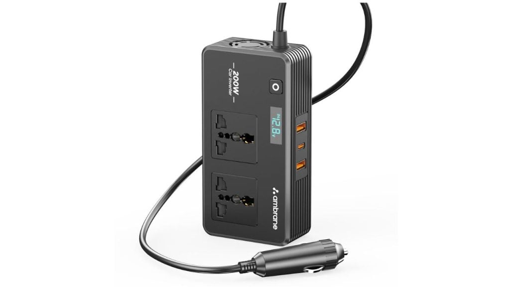 Ambrane 200W Car Power Inverter/Laptop Charger
