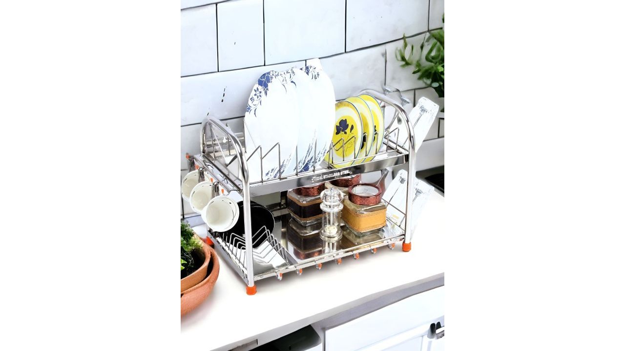 Amol Unisex Silver Dish Rack