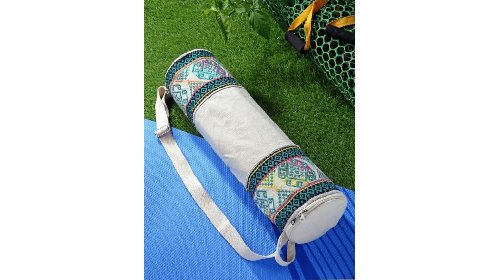 Anekaant Ethnic Motifs Printed Eco Friendly Cotton Canvas Yoga Bag