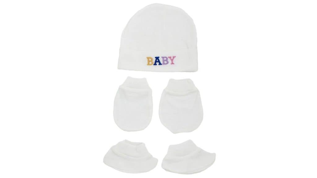 BAESD Infants Organic Cotton Mittens With Booties & Cap