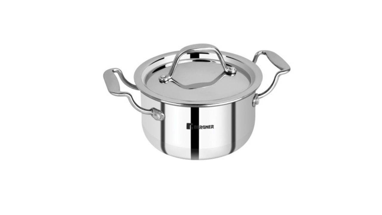 BERGNER Argent TiPly Stainless Steel Induction Bottom Casserole1.2L