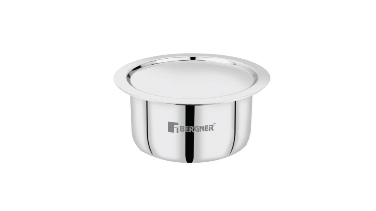 BERGNER TriPro Tri-Ply Stainless Steel Induction Bottom Tope with Steel Lid (2 L)