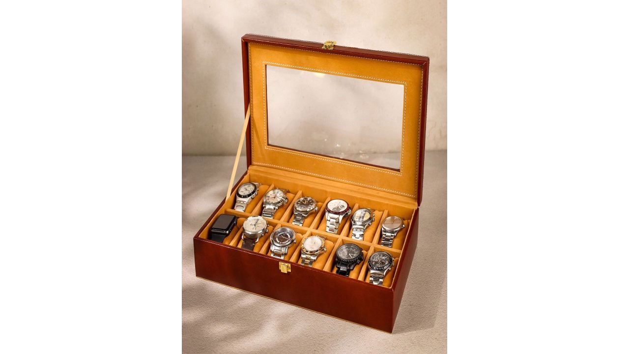 BIRCH & CO. Brown and Beige Luxury Watch Box