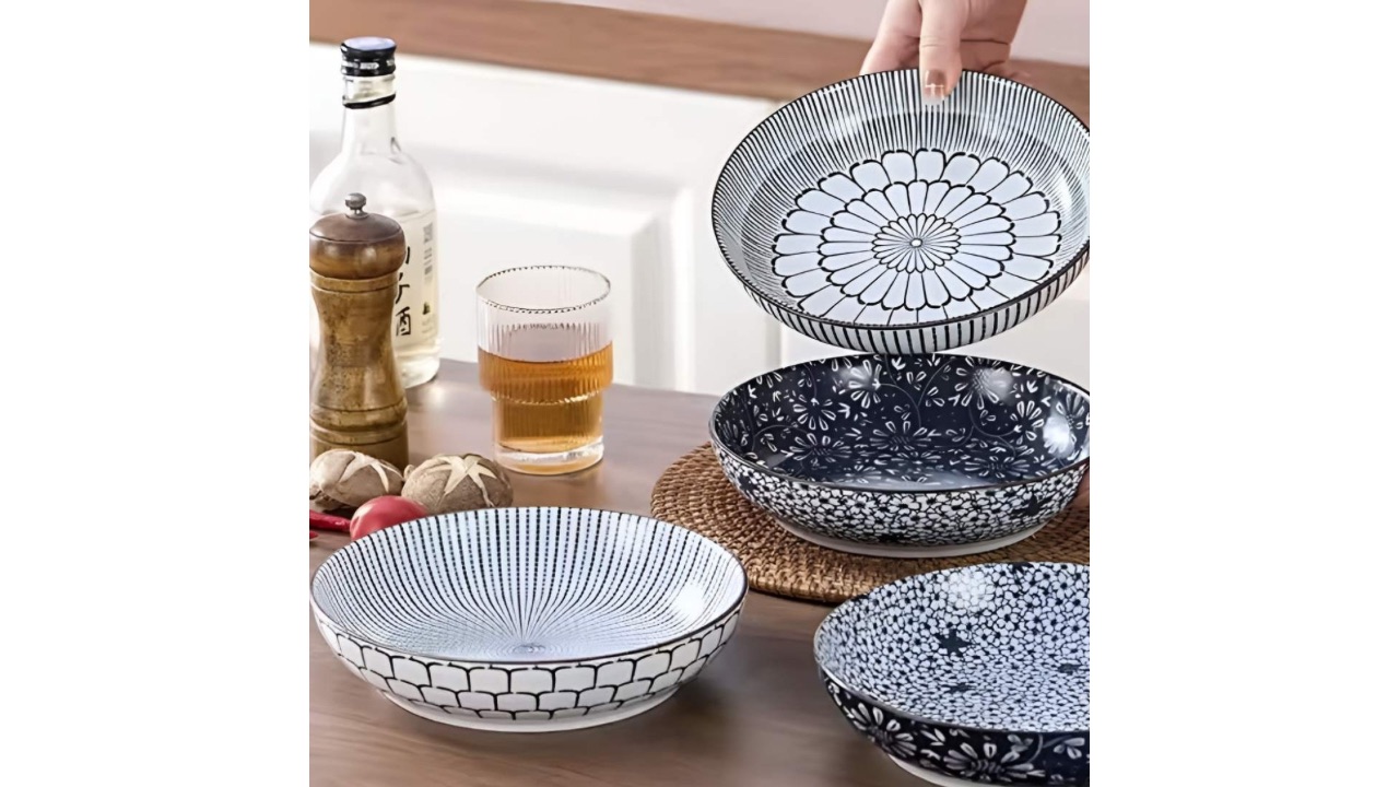 BLANK SLATE HOMEBlue 2024 4 Pieces Ceramic Dishwasher and Microwave Safe Dip Bowl
