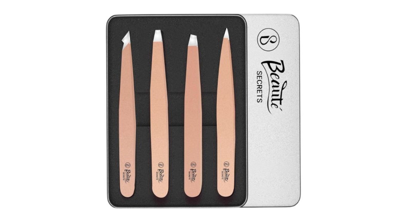 Beaute Secrets Professional Luxury Stainless Steel Tweezers Set