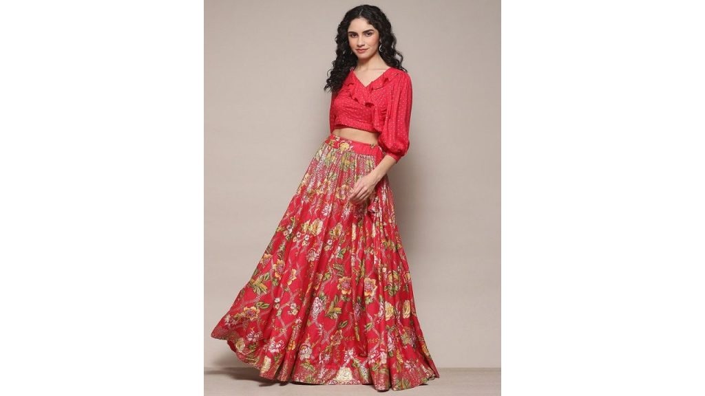 Biba Ethnic Motifs Printed Ready to Wear Lehenga Choli