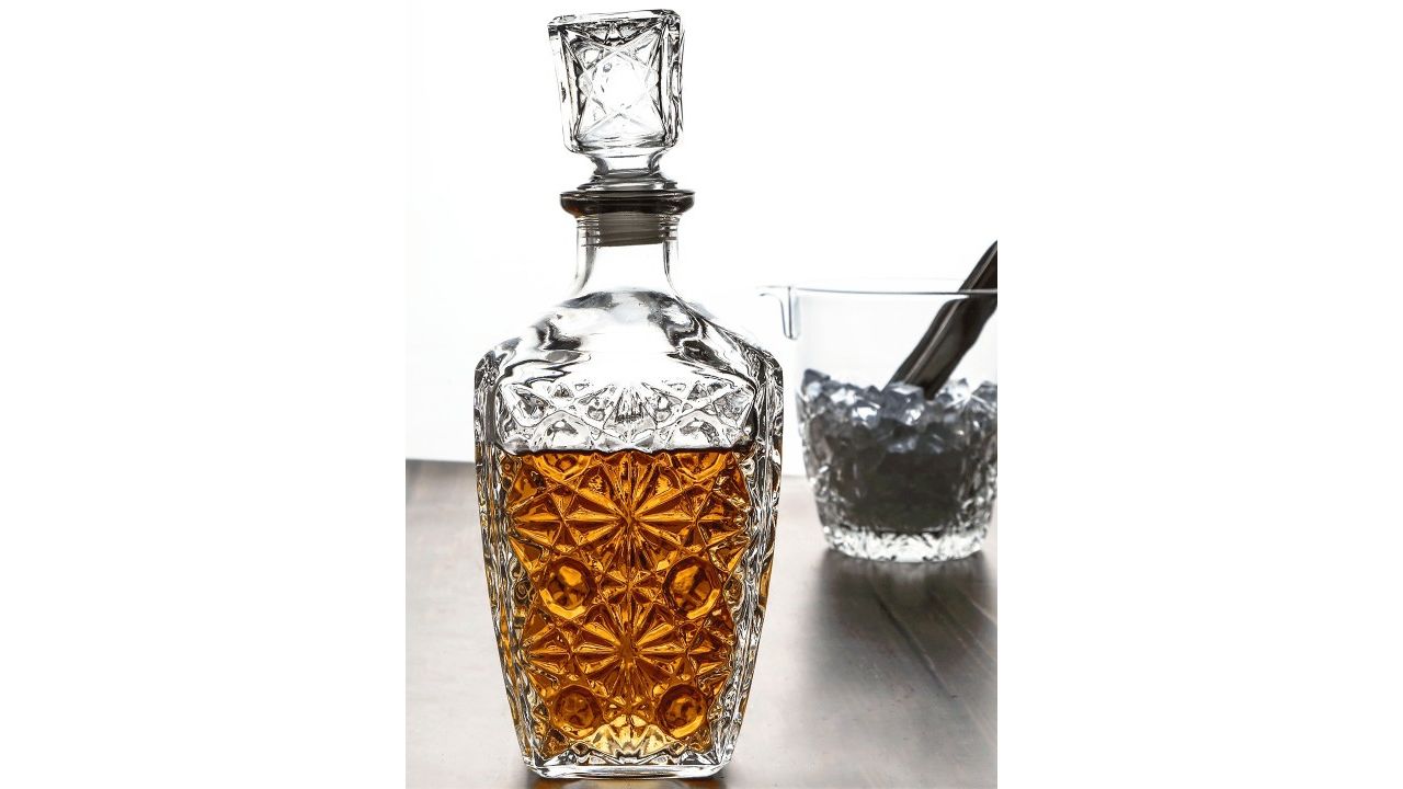 Bormioli Rocco Transparent Glass Decanter with Stopper 780ml