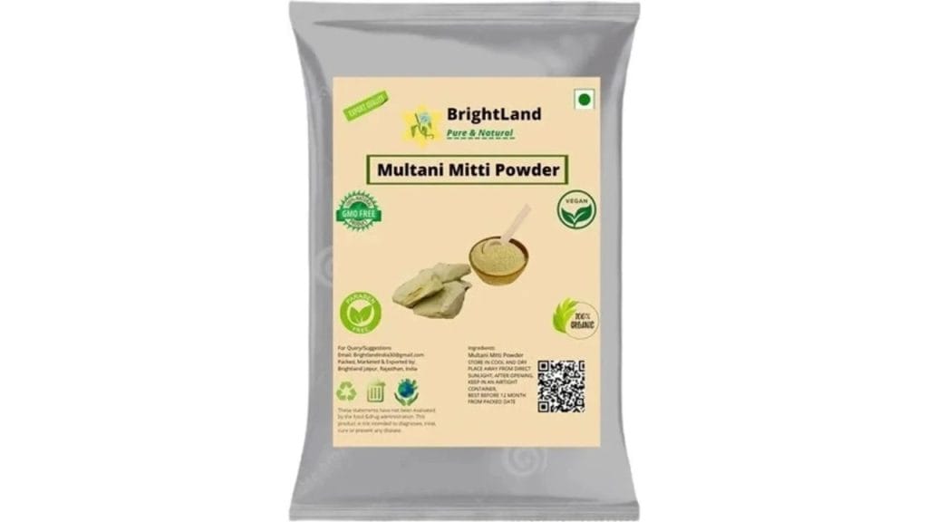 Brightland 100% Pure For Skin Bentonite Clay (Multani Mitti powder)