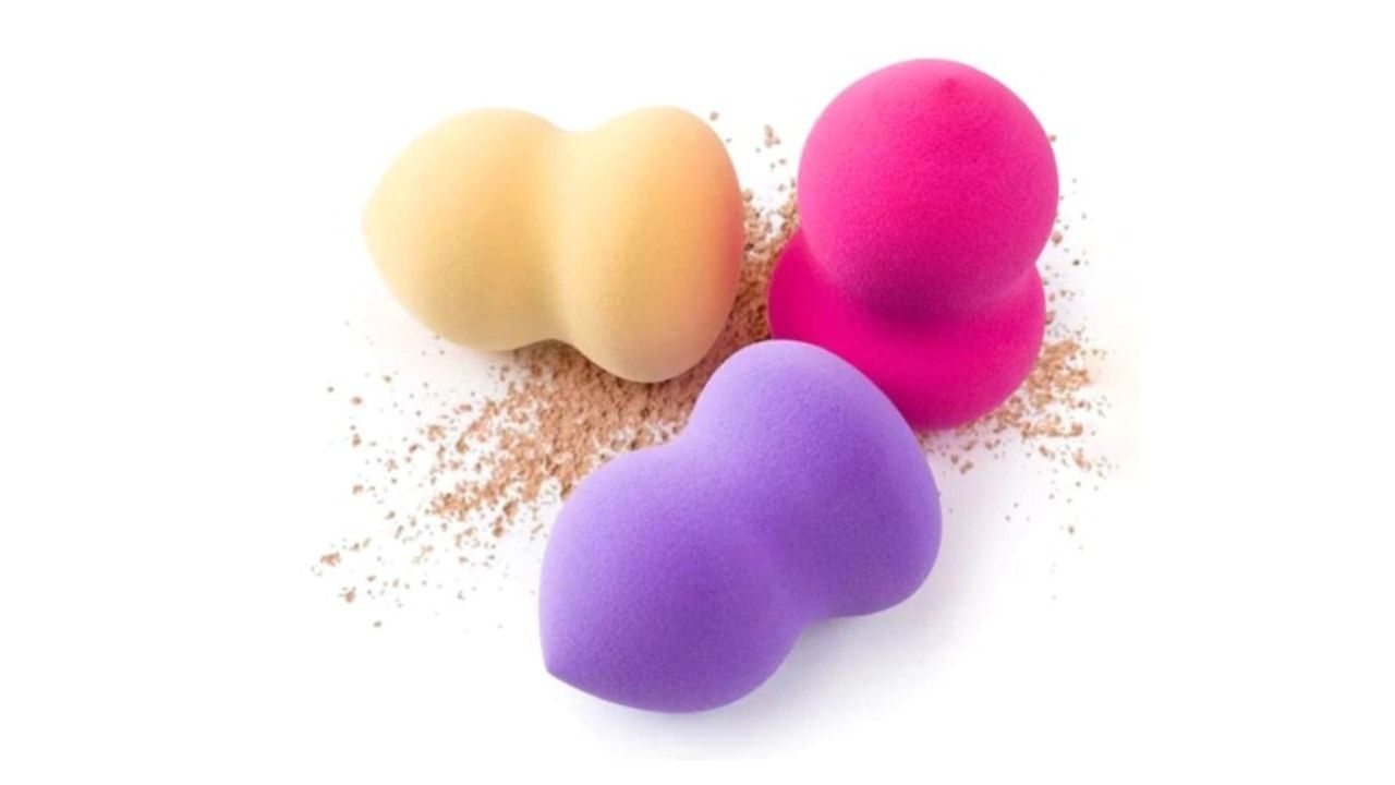 CHRONEX 3-Pcs Pear Shape Puff Blending Sponge