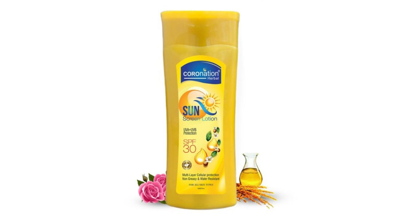 COROnation Herbal Non-Greasy Sunscreen Lotion SPF30 with Rose & Carrot Extracts - 100ml