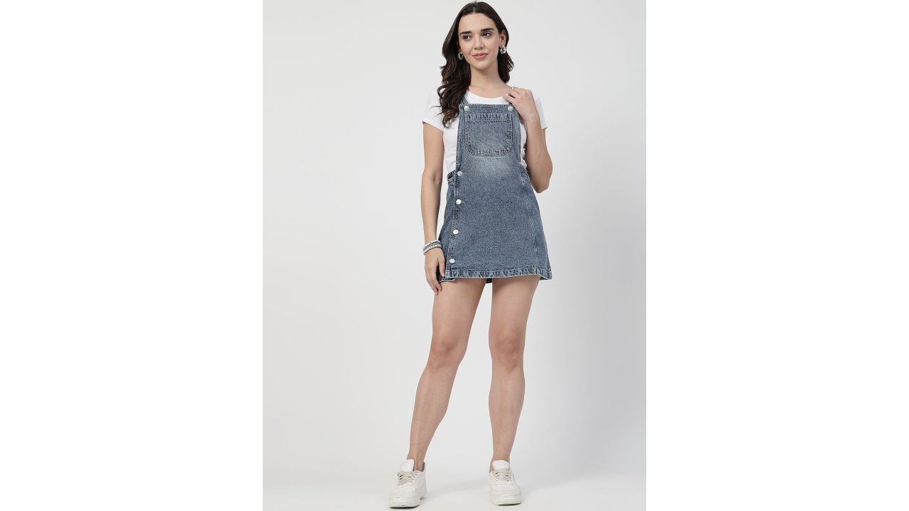 COSMIC TRIO Women Pure Cotton Dungarees