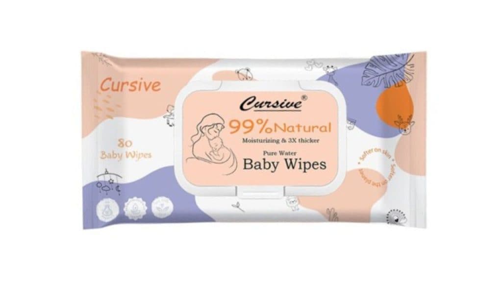 CURSIVE Soft Cleansing Baby Wipes With Aloe Vera & Coconut Oil - 80 Pcs