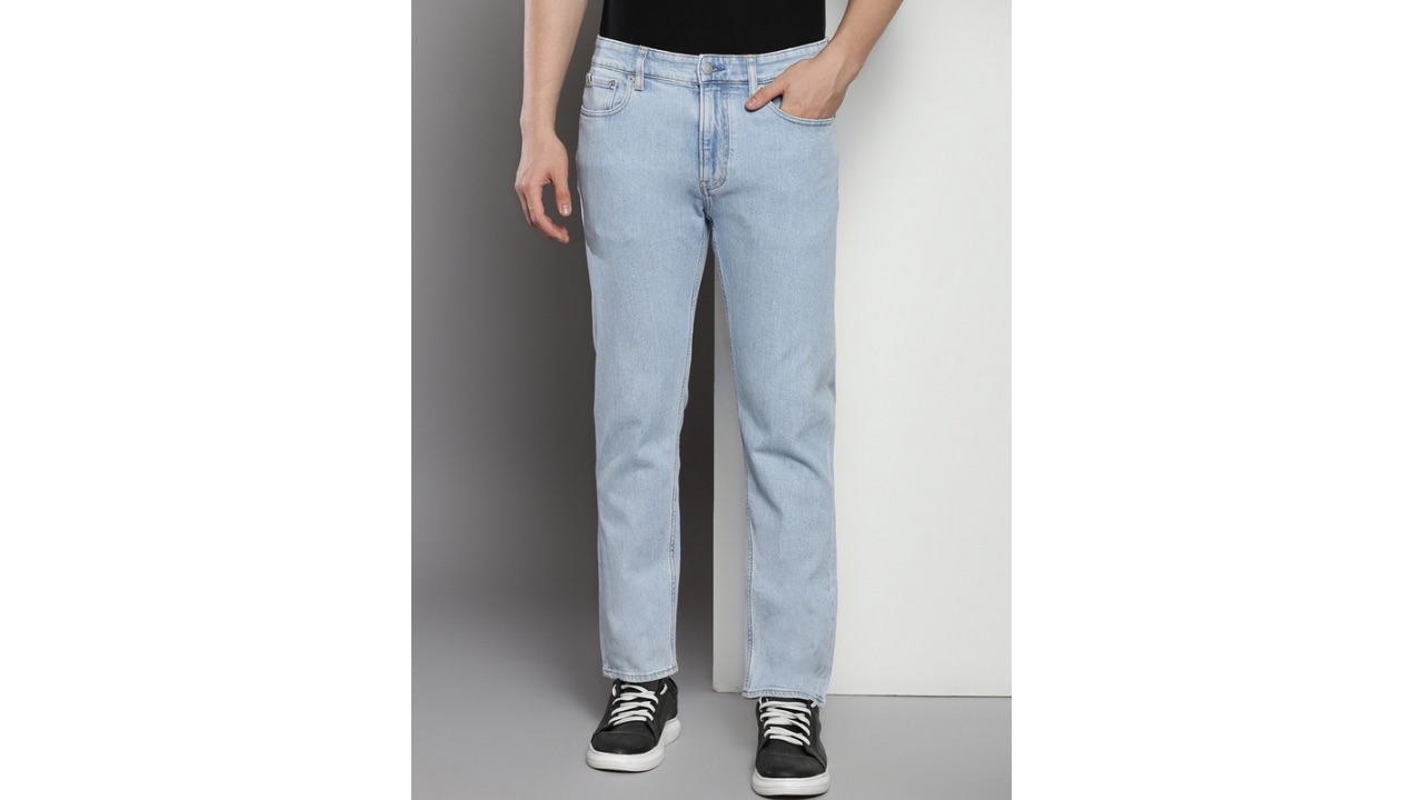 Calvin Klein JeansMen Slim Fit Mid-Rise Stretchable Jeans