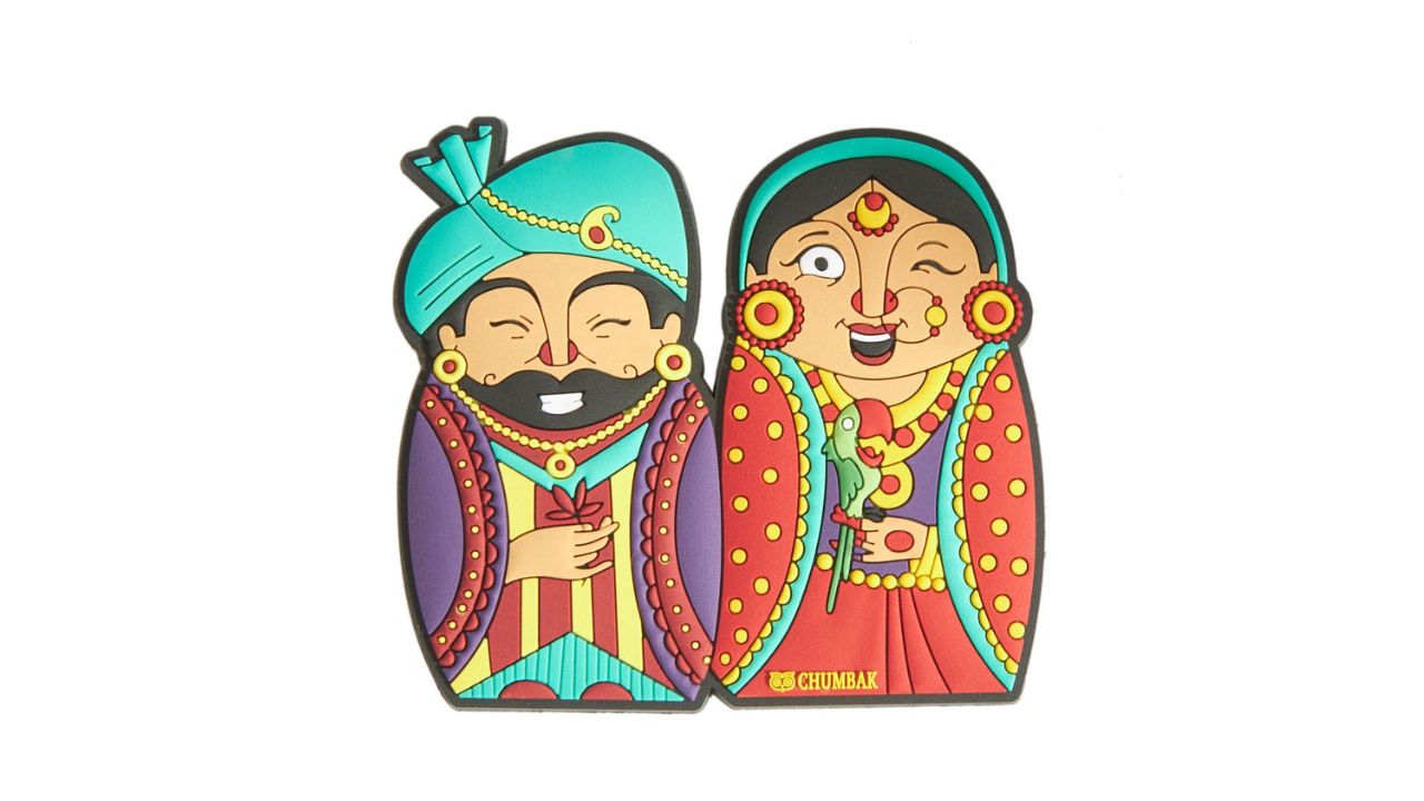 ChumbakRed & Green Raja Rani Magnet