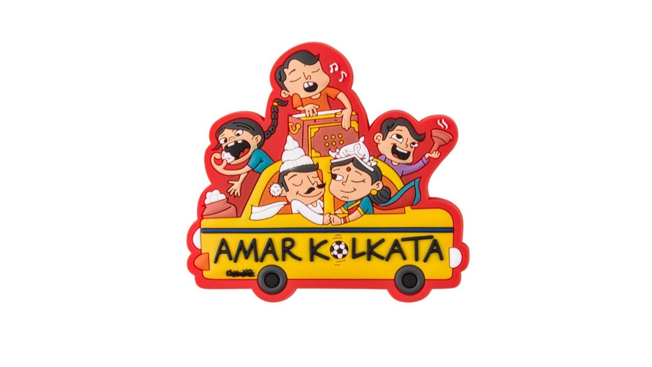 ChumbakRed & Yellow Amar Kolkata Decorative Magnet