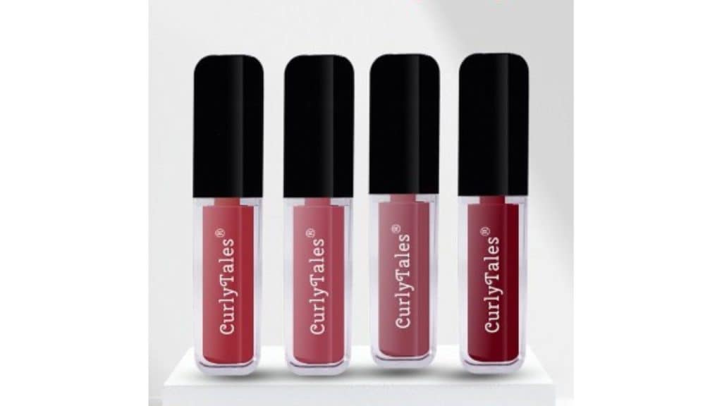 CurlyTales Set of 4 Lightweight & Waterproof True Matte Liquid Lipsticks 4 ml Each