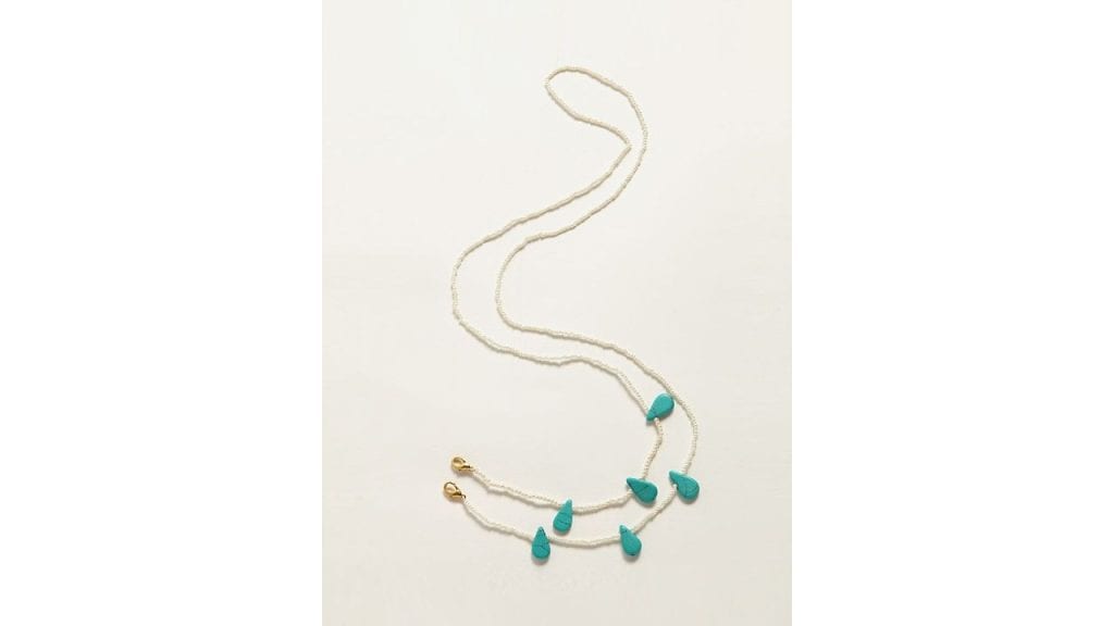 DUGRISTYLE Blue Pearls Studded Mask Chains