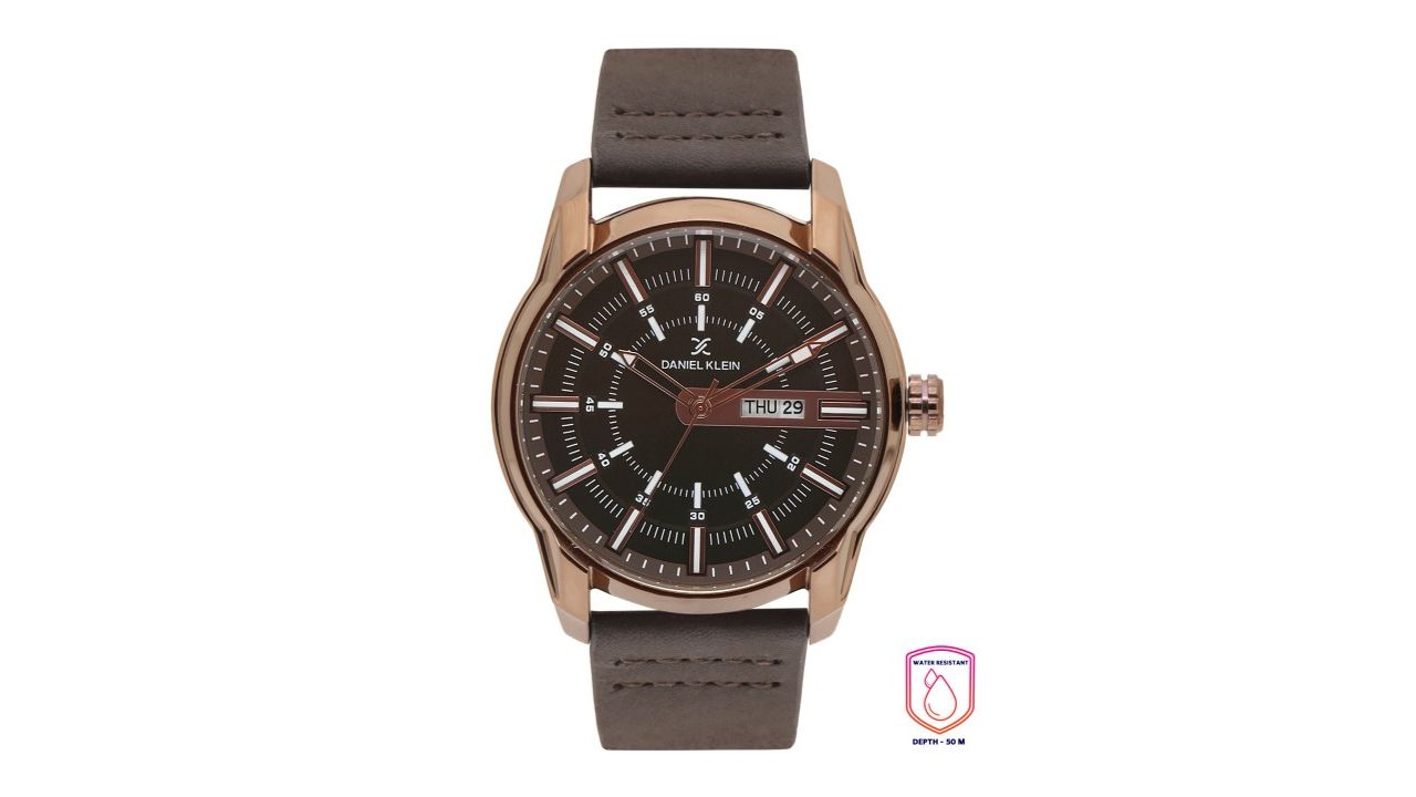 Daniel Klein Men Leather Straps Analogue Watch DK11599-4
