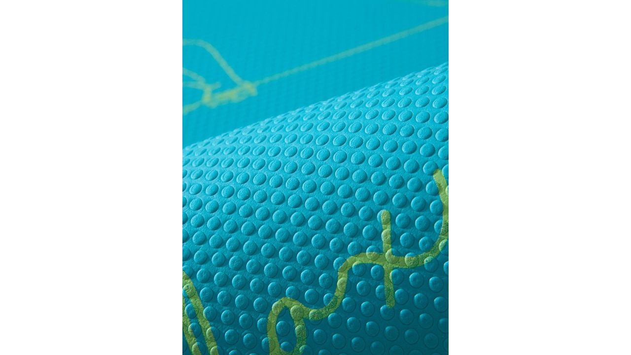 Decathlon DOMYOS Unisex Kids Blue Printed 5Mm Yoga Mat