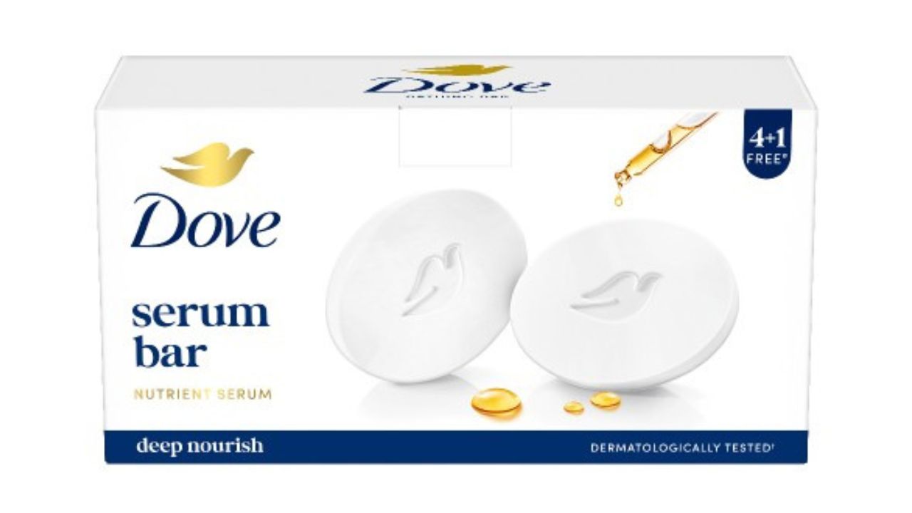 Dove Set of 5 Serum Bar with Nutrient Serum - 125 g each