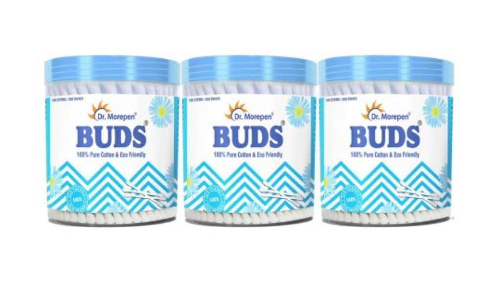 Dr. Morepen Set Of 3 Pure Cotton & Eco Friendly Buds Paper Stick - 100Pcs Each