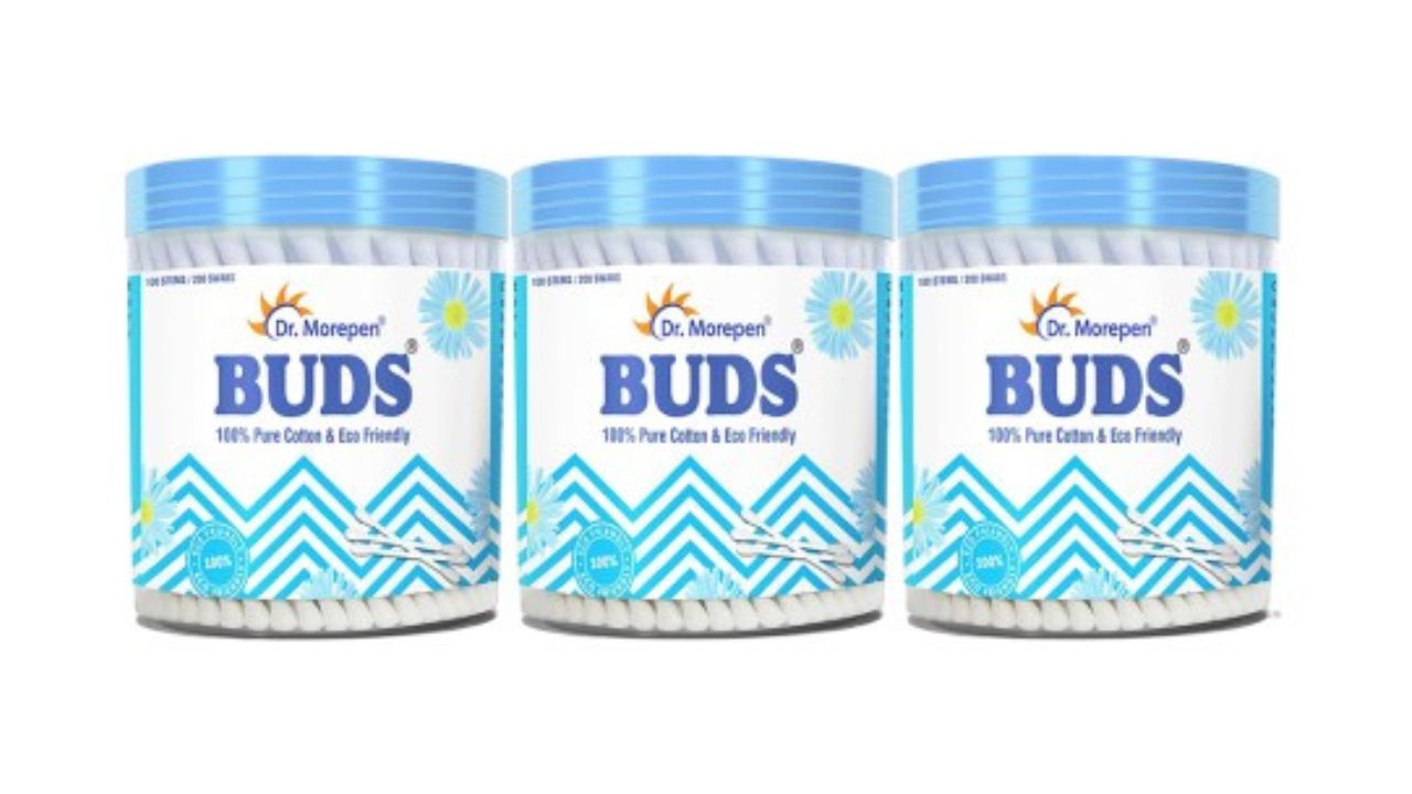 Dr. Morepen Set Of 3 Pure Cotton & Eco Friendly Buds Paper Stick - 100Pcs Each