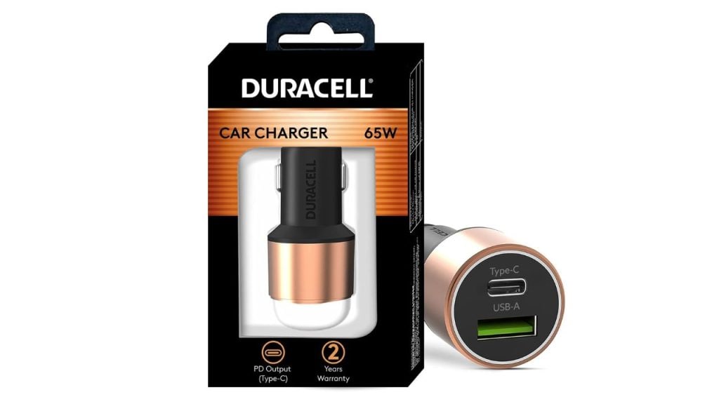 Duracell 65W Fast Car Charger