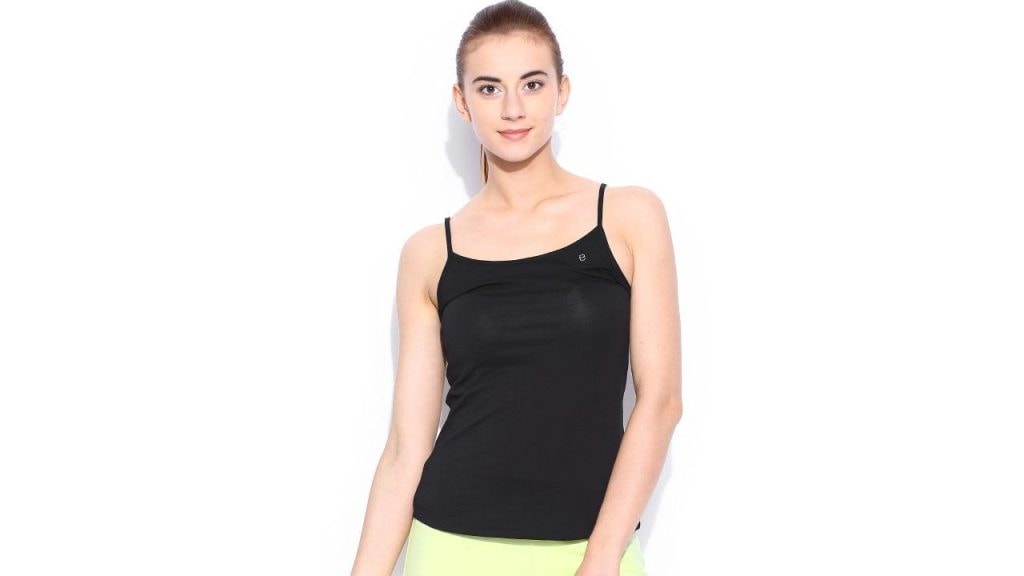 Enamor Women Black Slim Fit Camisole