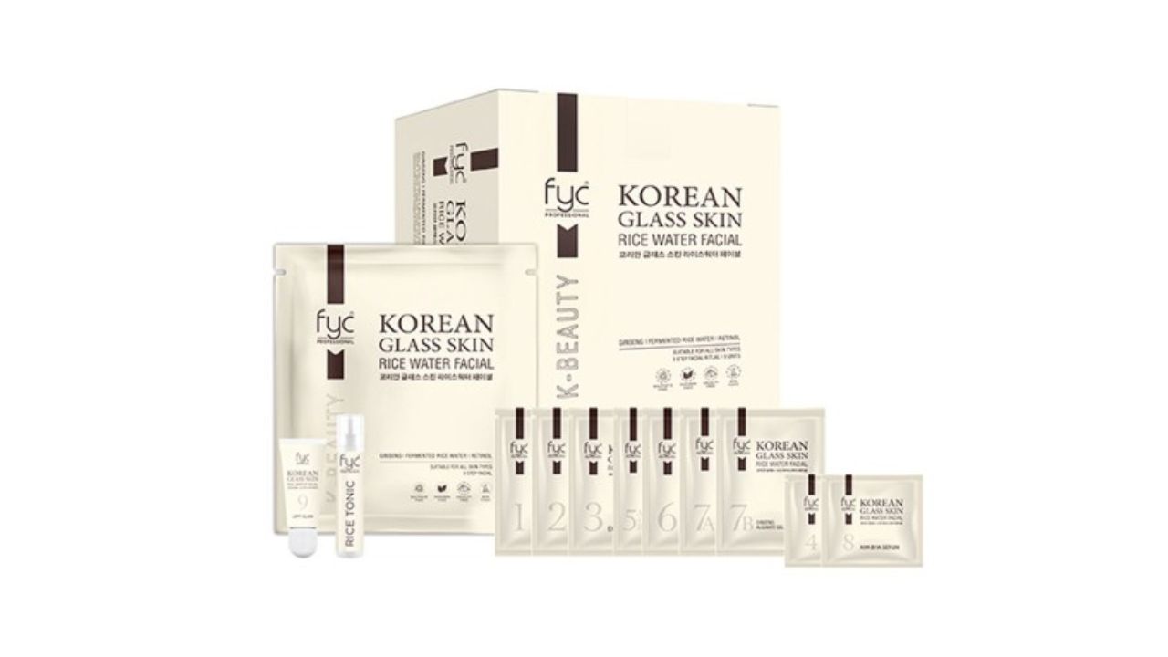 FYC Professional Korean Glass Skin Rice Water Facial Kit - 5 Pouch