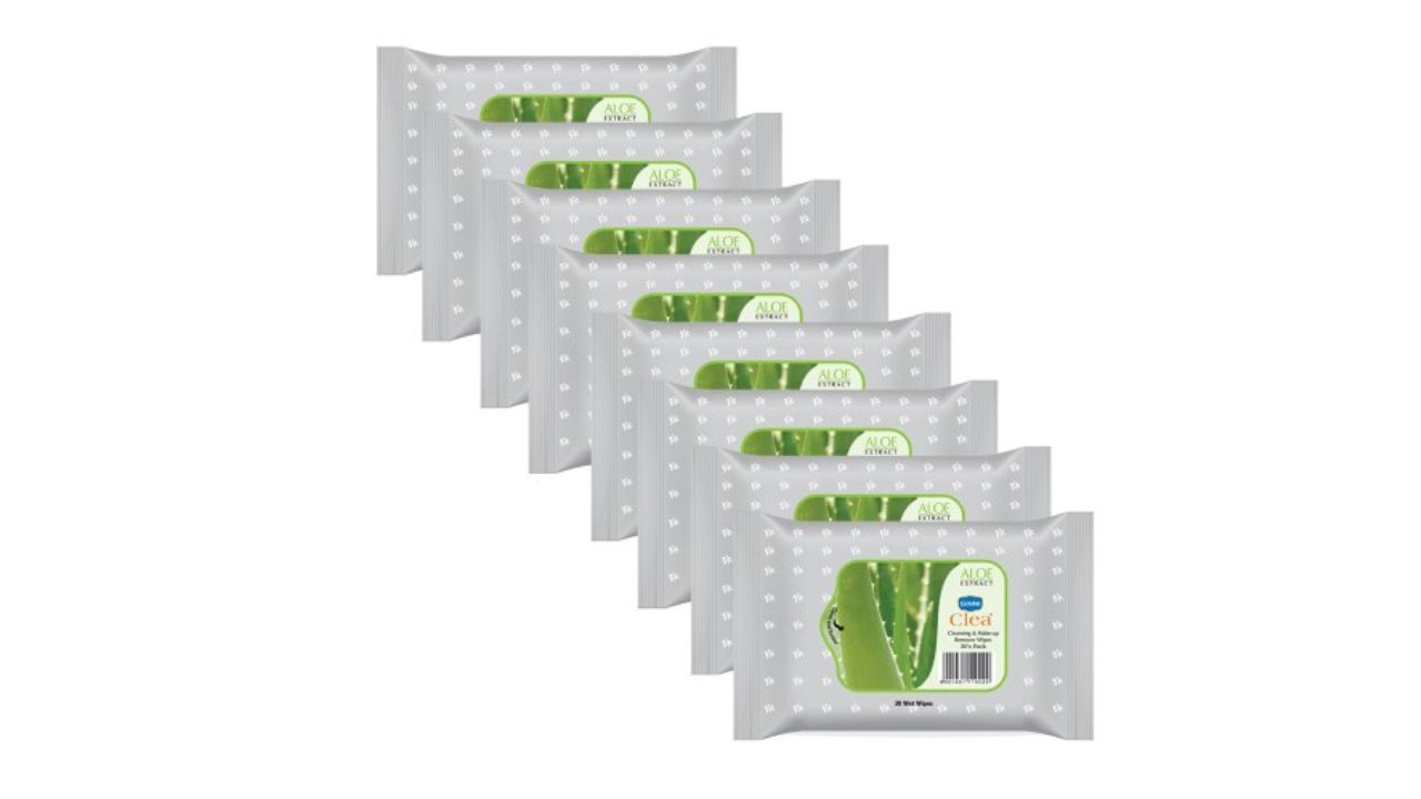 GINNI Set of 8 Aloevera Cleansing & Makeup Remover Wet Wipes
