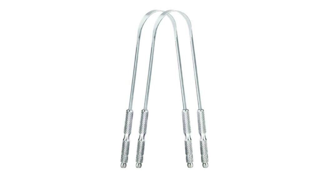 GORGIO PROFESSIONAL Set Of 2 Stainless Steel Tongue Cleaner